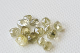 Light Yellow Rough Diamond Natural Yellow Smooth Raw Diamond For Jewelry, 3-4mm