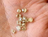 Light Yellow Rough Diamond Natural Yellow Smooth Raw Diamond For Jewelry, 3-4mm