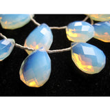 11x17mm Fire Opal Faceted Pear Bead, Opalite Stone, Opal Faceted Pear Briolettes