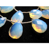 9x14mm Approx Fire Opal Faceted Pear Beads, Opalite Stone, Opal Faceted Pear