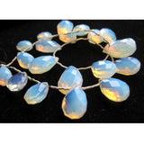 11x17mm Fire Opal Faceted Pear Bead, Opalite Stone, Opal Faceted Pear Briolettes