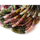 5mm Tourmaline Faceted Rondelle Beads, Tourmaline Beads,13 Inch Multi Tourmaline