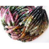 5mm Tourmaline Faceted Rondelle Beads, Tourmaline Beads,13 Inch Multi Tourmaline