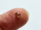 Brown Rose Cut Diamond, Rare Natural Brown Rose Cut Faceted Flat Back Diamond