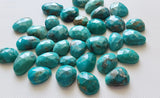 Arizona Turquoise Cabochons, Natural Faceted Free Form Shape Flat Back Cabochons