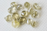 Light Yellow Rough Diamond Natural Yellow Smooth Raw Diamond For Jewelry, 3-4mm