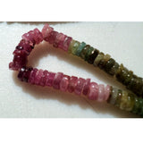 4mm Multi Tourmaline Beads, Natural Multi Tourmaline Spacer Disc Beads, Multi