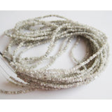 2-3mm Natural White Raw Uncut Diamond Beads For Jewelry (4IN To 16IN Options)