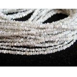 3-4mm White Rough Diamond Natural  For Jewelry, Diamond Bead (3.5IN TO 14IN)