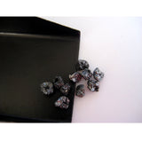 5mm Black Raw Drilled Rough Natural Raw Uncut  Diamond For Jewelry (1Pc To 10Pc)