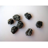 5mm Black Raw Drilled Rough Natural Raw Uncut  Diamond For Jewelry (1Pc To 10Pc)