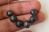 7-8.5mm Diamond Bead Natural Black Smooth Polished for Necklace (1Pc-2Pc)-PDD518
