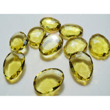 11x14mm-15x20mm Lemon Quartz Colored Hydro Rosecut, Hydro Quartz Rose Cut