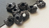 8-8.5mm Raw Black Diamond Bead, 5mm Hole for Pendant/Necklace (1 Pc-5 Pc)-PDD564