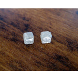 2.5mm White Diamond Cubes, Matched Pair  2 Pieces Diamond Cubes For Jewelry