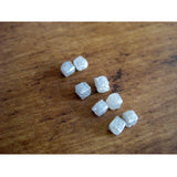 2.5mm White Diamond Cubes, Matched Pair  2 Pieces Diamond Cubes For Jewelry