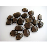 14-18mm Smoky Quartz Rose Cut Cabochon, Smoky Quartz Faceted Flat Cabochons