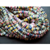 3-3.5mm Multi Sapphire Faceted Rondelles Beads, Multi Sapphire Beads, Multi