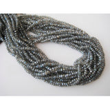 3-3.5mm Labradorite Coated Faceted Rondelle Beads, Blue Fire Faceted Gems, Tiny