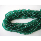 3.5-4 mm Emerald Green Coated Quartz Micro Faceted Rondelle, Green Quartz Beads