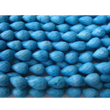 6x10 mm Howlite Turquoise Faceted Drop Briolettes, Faceted Tear Drop Beads