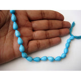 6x10 mm Howlite Turquoise Faceted Drop Briolettes, Faceted Tear Drop Beads