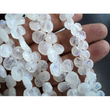 9 mm Rainbow Moonstone Faceted Heart Beads, Rainbow Moonstone Beads, Rainbow