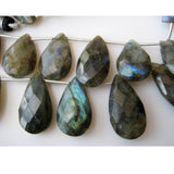 15x20 mm To 13x25 mm Labradorite Faceted Pear Beads, Labradorite Faceted