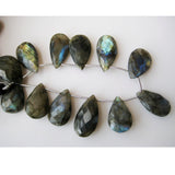 15x20 mm To 13x25 mm Labradorite Faceted Pear Beads, Labradorite Faceted