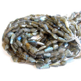 10-17 mm Labradorite Step Cut Tumbles, Labradorite Gemstones Faceted Nugget Bead