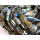 10-17 mm Labradorite Step Cut Tumbles, Labradorite Gemstones Faceted Nugget Bead