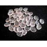 14-17mm Rose Quartz Rose Cut Cabochon, Rose Quartz Faceted Flat Cabochons