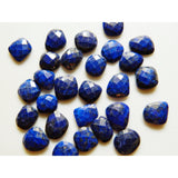 10x11mm-13x15mm Lapis Lazuli Natural Cabochon, Faceted For Jewelry, Blue