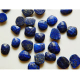 10x11mm-13x15mm Lapis Lazuli Natural Cabochon, Faceted For Jewelry, Blue