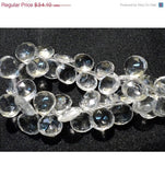 8x8 mm Crystal Quartz Faceted Heart Gemstones, Crystal Faceted Briolettes