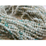 2.5 mm Aquamarine Beads Plain rondelles, 13 Inch Blue Aquamarine Plain Balls