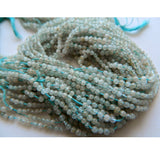 2.5 mm Aquamarine Beads Plain rondelles, 13 Inch Blue Aquamarine Plain Balls
