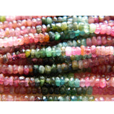 4mm Multi Tourmaline Faceted Rondelle Bead Natural Multi Tourmaline Faceted Bead
