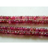 3mm Pink Tourmaline Faceted Rondelle Beads, Pink Tourmaline Beads For Jewelry