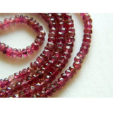 3mm Pink Tourmaline Faceted Rondelle Beads, Pink Tourmaline Beads For Jewelry