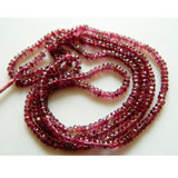 3mm Pink Tourmaline Faceted Rondelle Beads, Pink Tourmaline Beads For Jewelry