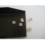 4.5mm White Grey Diamond, Raw  Diamond Rough Uncut  Diamond Cube For Jewelry