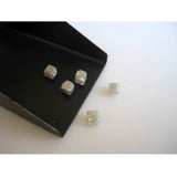 4.5mm White Grey Diamond, Raw  Diamond Rough Uncut  Diamond Cube For Jewelry