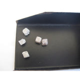 4.5mm White Grey Diamond, Raw  Diamond Rough Uncut  Diamond Cube For Jewelry