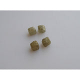 3mm Yellow Matched Pair, Rough Diamond Cubes, 2 Pieces Diamond Cubes For Jewelry