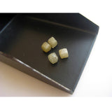 2.5mm Yellow Matched Pair, Rough Diamond Cube 2 Pieces Diamond Cubes For Jewelry