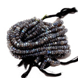 12mm Labradorite Coated Faceted Rondelle Beads, Coated Labradorite Faceted Beads