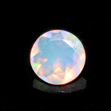 7mm Huge Ethiopian Opal, Round Faceted Opal, Fancy Cut Stone For Ring, Faceted