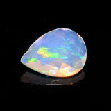 6x9mm Huge Ethiopian Opal, Pear Faceted Fancy Cut Stone For Ring/Jewelry, 0.7CTW