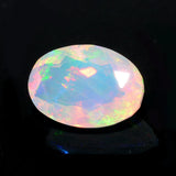4x6mm Ethiopian Opal Oval Cut Stone, Natural Opal Faceted Opal Stone, Fire Opal